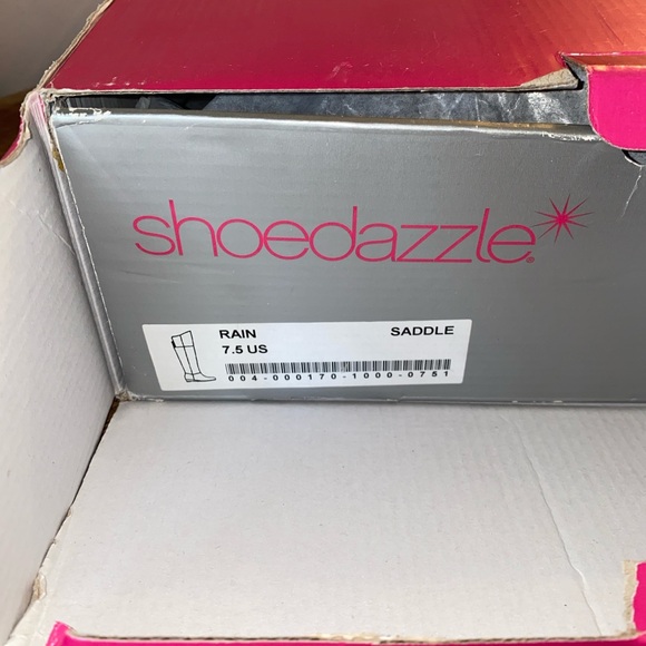 NWB!! Shoe Dazzle Over the Knee Boots in Camel Faux Suede Size 7.5 - Picture 8 of 11